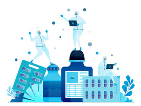 医生抗疫背景设计