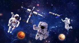 宇宙航天科技宇航员背景墙