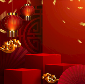 红色喜庆春节中国风海报背景