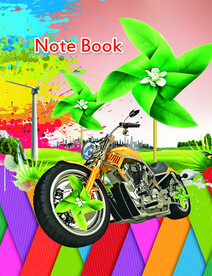 本子封面 炫酷  摩托车