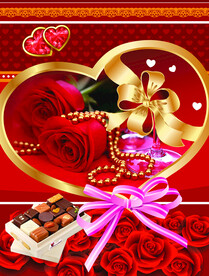 本子封面 花草 爱心 巧克力 