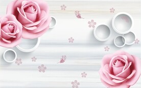 装饰画 玫瑰花 背景墙