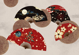 装饰画 扇子 中国风