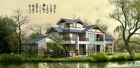 别墅建筑景观后期素材PSD分层