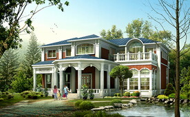 别墅建筑景观后期素材PSD分层