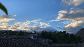 远眺玉龙雪山延时拍摄