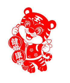 虎年窗花剪纸