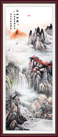 竖幅山水画
