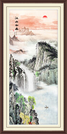 竖幅山水画