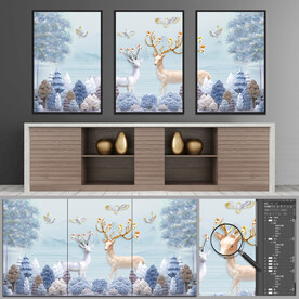 抽象浮雕装饰画客厅背景墙装饰画