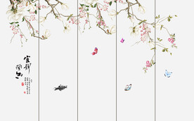 装饰画 室静兰香 蝴蝶