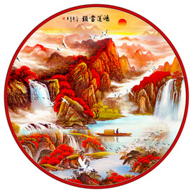 鸿运当头聚宝盆装饰画