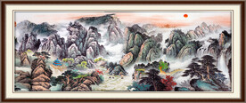 巨幅山水画 
