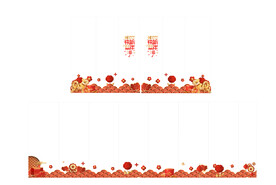 新年春节玻璃门贴