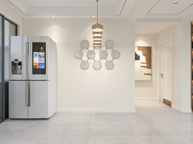 现代餐厅背景墙场景