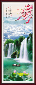 竖幅山水画