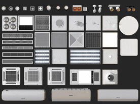 壁挂空调风口铝扣板浴霸摄像头筒