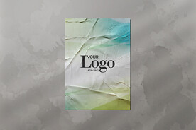 褶皱海报宣传单样机