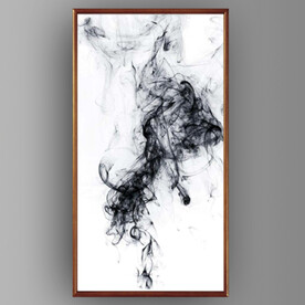 新中式抽象水墨墨迹玄关装饰画