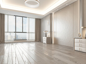 极简现代卧室软装场景空景