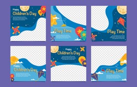 儿童节插画背景