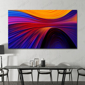 抽象多彩峡谷流线形装饰画