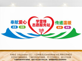 学雷锋志愿服务站文化墙