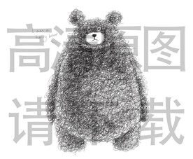 2022年黑熊小可爱熊手绘