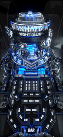 C4D科技蓝色座位图