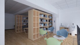 图书阅览室效果图