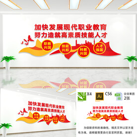 现代职业教育文化墙
