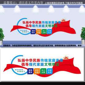 弘扬家庭美德文化墙