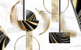 北欧风抽象立体几何电视背景墙