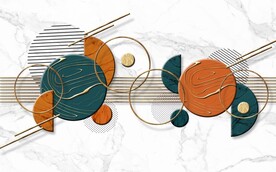 北欧风抽象立体几何电视背景墙