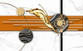 北欧风抽象立体几何电视背景墙