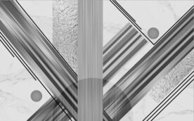 抽象金色几何图案电视背景墙