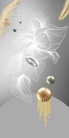 瓷晶画 羽毛 抽象画 现代简约