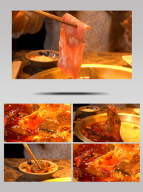 4K火锅美食重庆火锅烫火锅红油