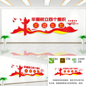 四个意识文化墙