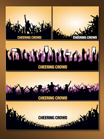 矢量欢呼的人群系列