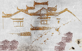 金屋墙砖背景墙