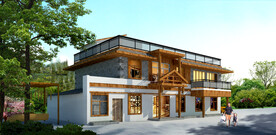 民宿建筑外观设计案例效果图