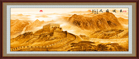 金色长城国画
