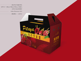 火龙果包装 平面图