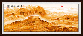 金色长城山水画