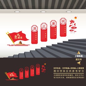 廉政文化楼梯文化墙