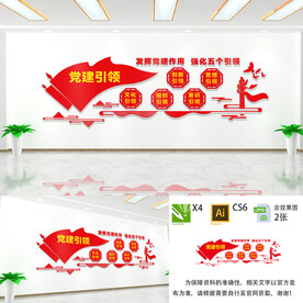 五个引领文化墙