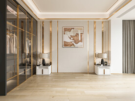 现代轻奢卧室背景墙