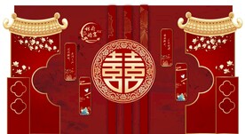 红色婚礼背景