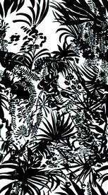 黑白花草树木花型